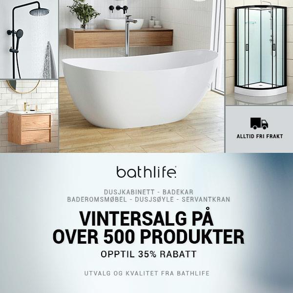 Tilbud på Bathlife - badekar, dusj, baderomsmøbler