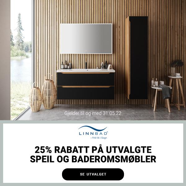 25% på speil og baderomsmøbler fra Linn Bad - VVSkupp