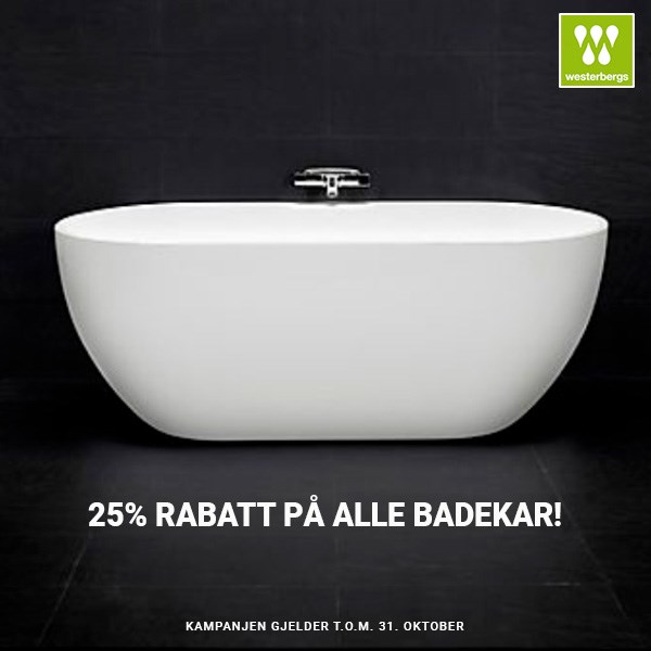 Westerbergs | Alle badekar | 25% rabatt | Kampanje | VVSkupp
